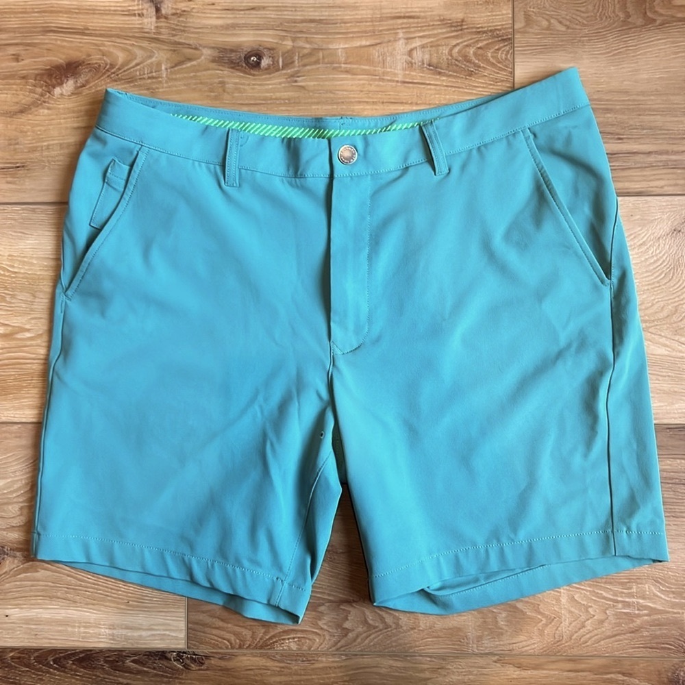 Bonobos Highland Tour Golf Activewear Shorts Green Mens 8" Inseam Size 38